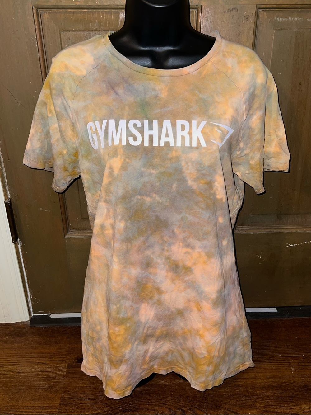 Gymshark Activewear Sporty Tie-Dye Casual Logo Short Sleeve Shirt Size S